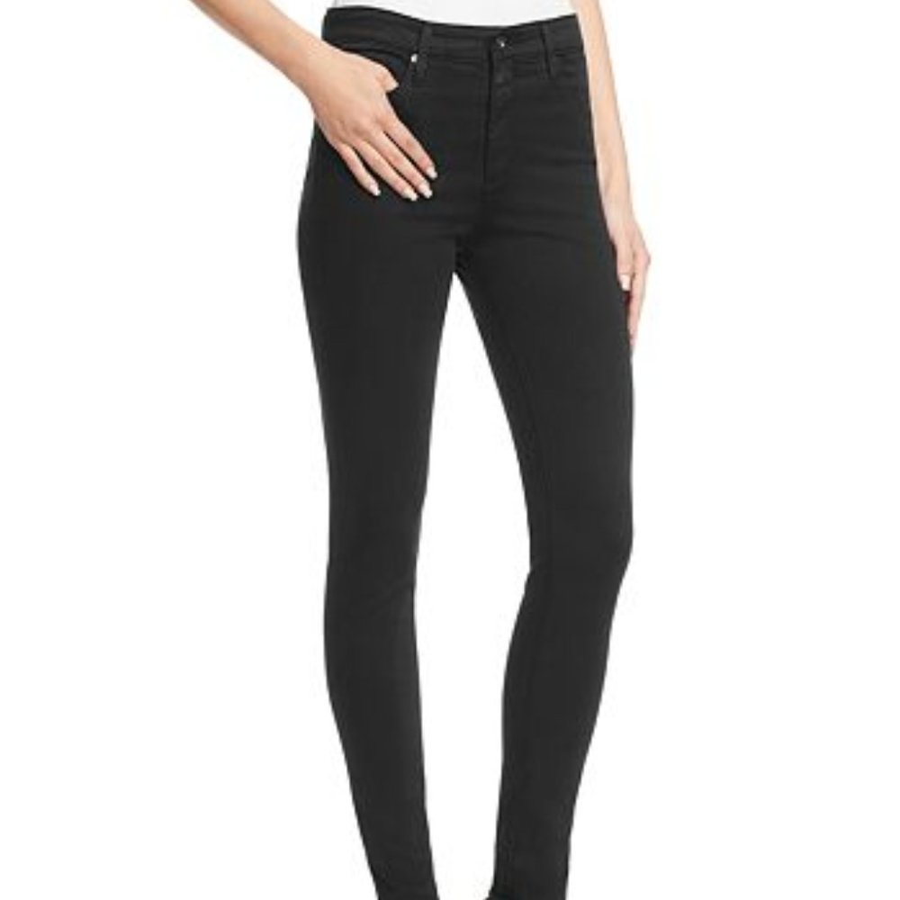 AG Farrah High-Rise Sateen Jeans in Navy